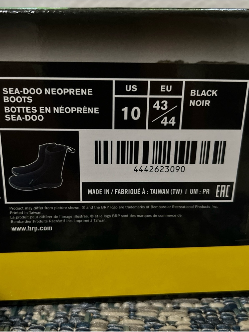 Sea-Doo Men’s Black Neoprene Boat Boots